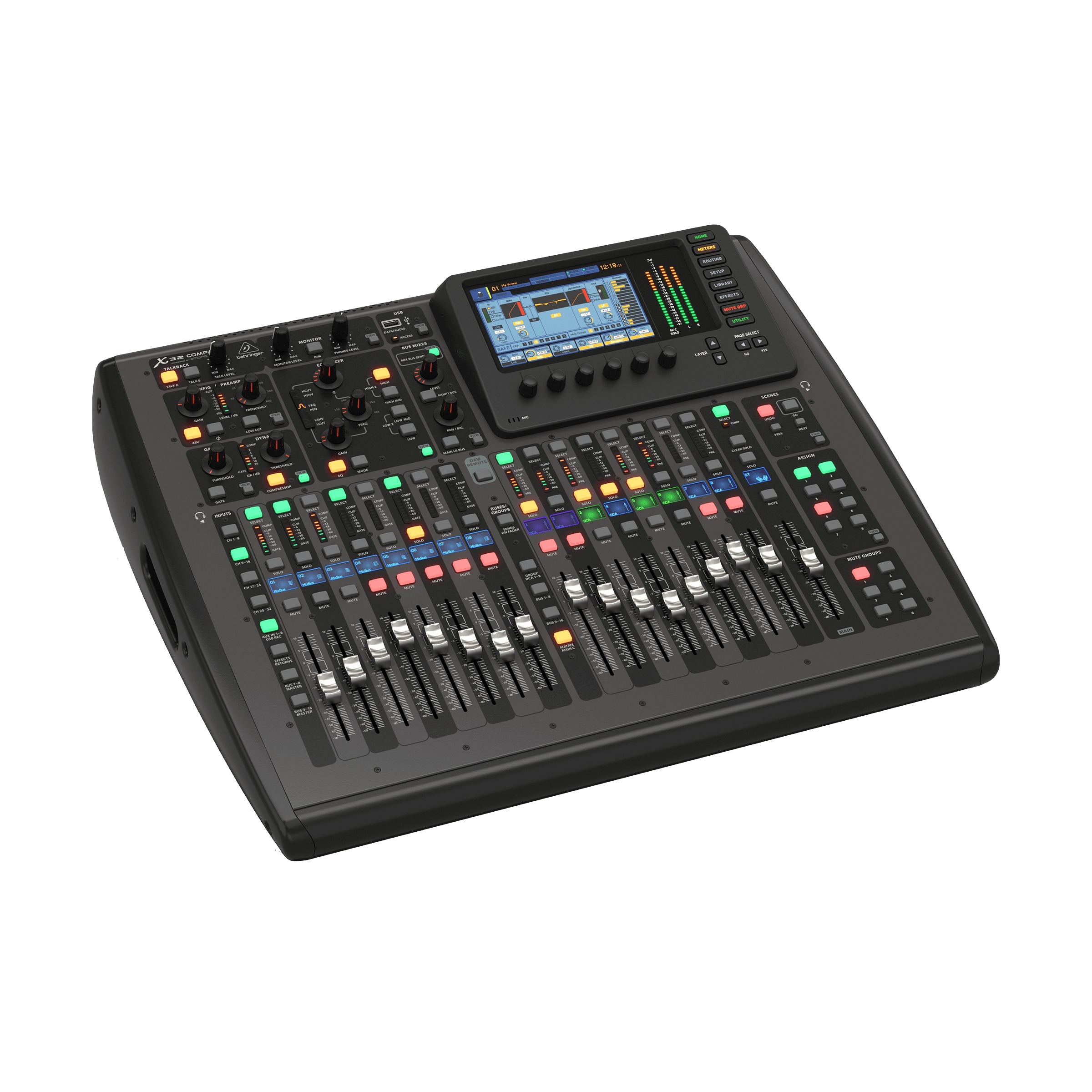 BEHRINGER X32 COMPACT - цифровой микшер, 16 входов, 25 шин, 8 выходов ...