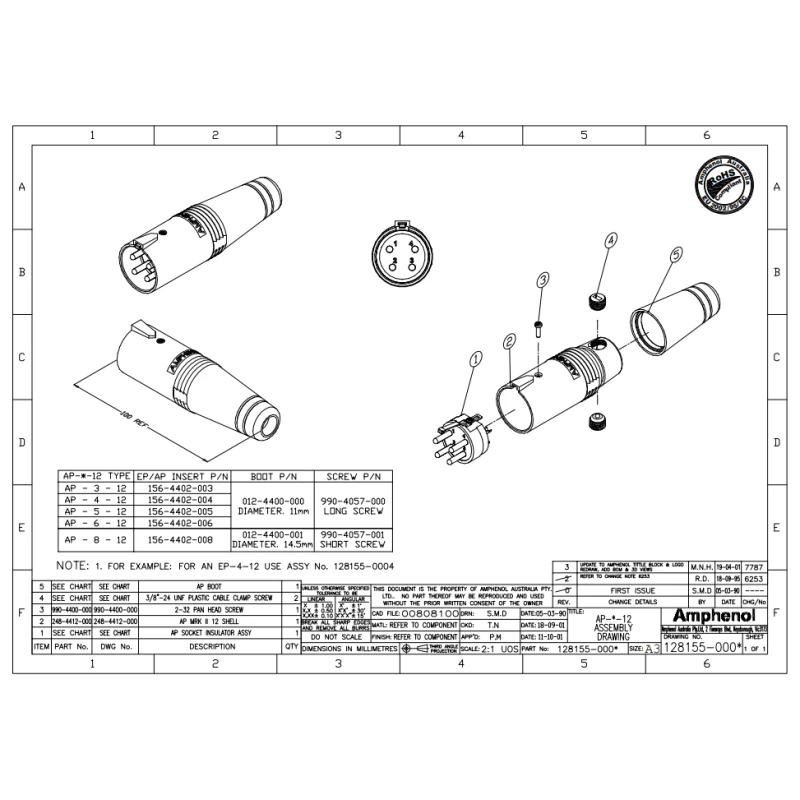 AMPHENOL AP-6-12