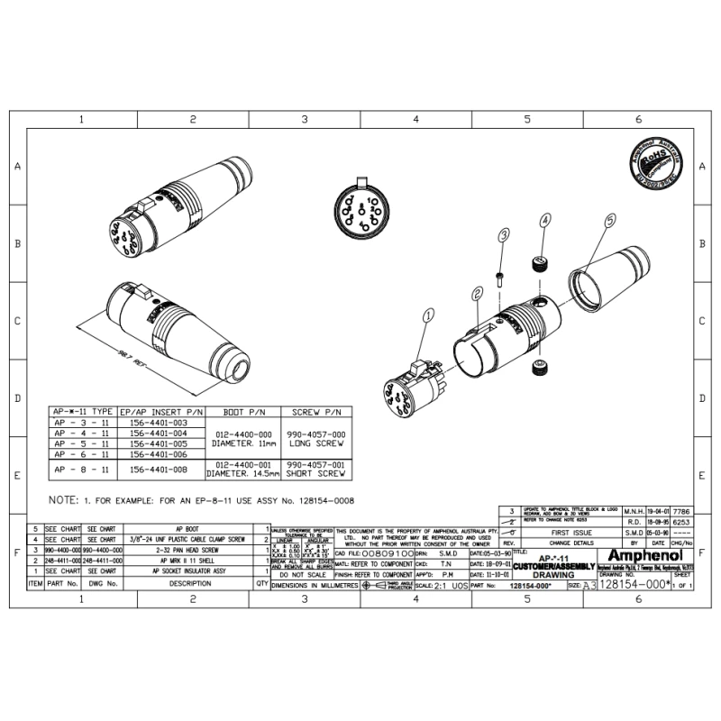 AMPHENOL AP-6-11