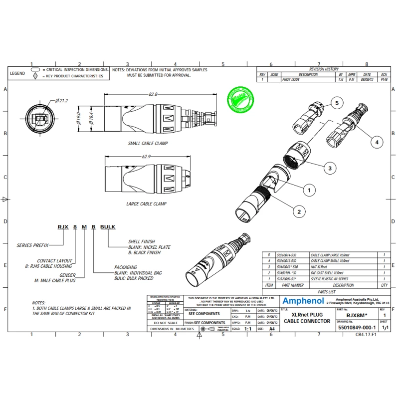 AMPHENOL RJX8M