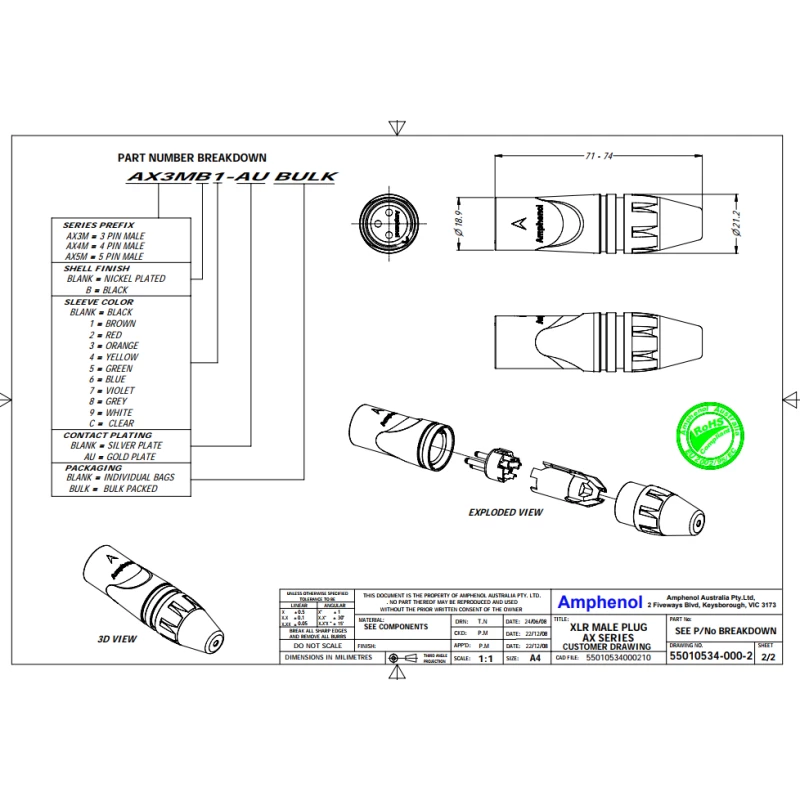 AMPHENOL AX3M