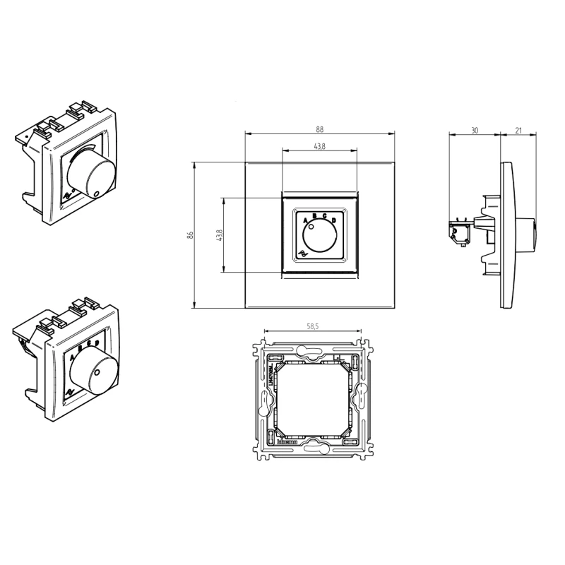 POWERSOFT WMP LEVEL SQUARE WHITE